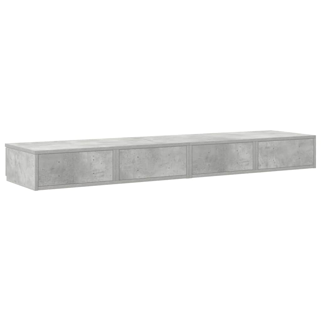 vidaXL Bettschubladen Beton Grau 135 x 36,5 x 16,5 cm Holzwerkstoff