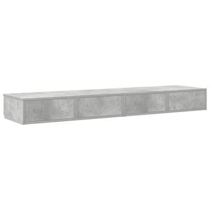 vidaXL Bettschubladen Beton Grau 135 x 36,5 x 16,5 cm Holzwerkstoff