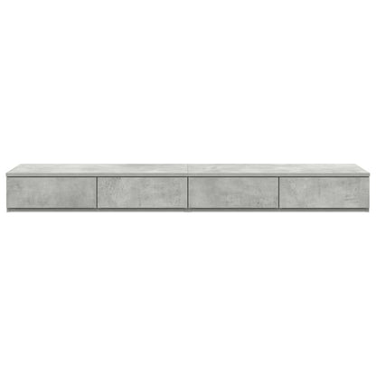 vidaXL Bettschubladen Beton Grau 135 x 36,5 x 16,5 cm Holzwerkstoff