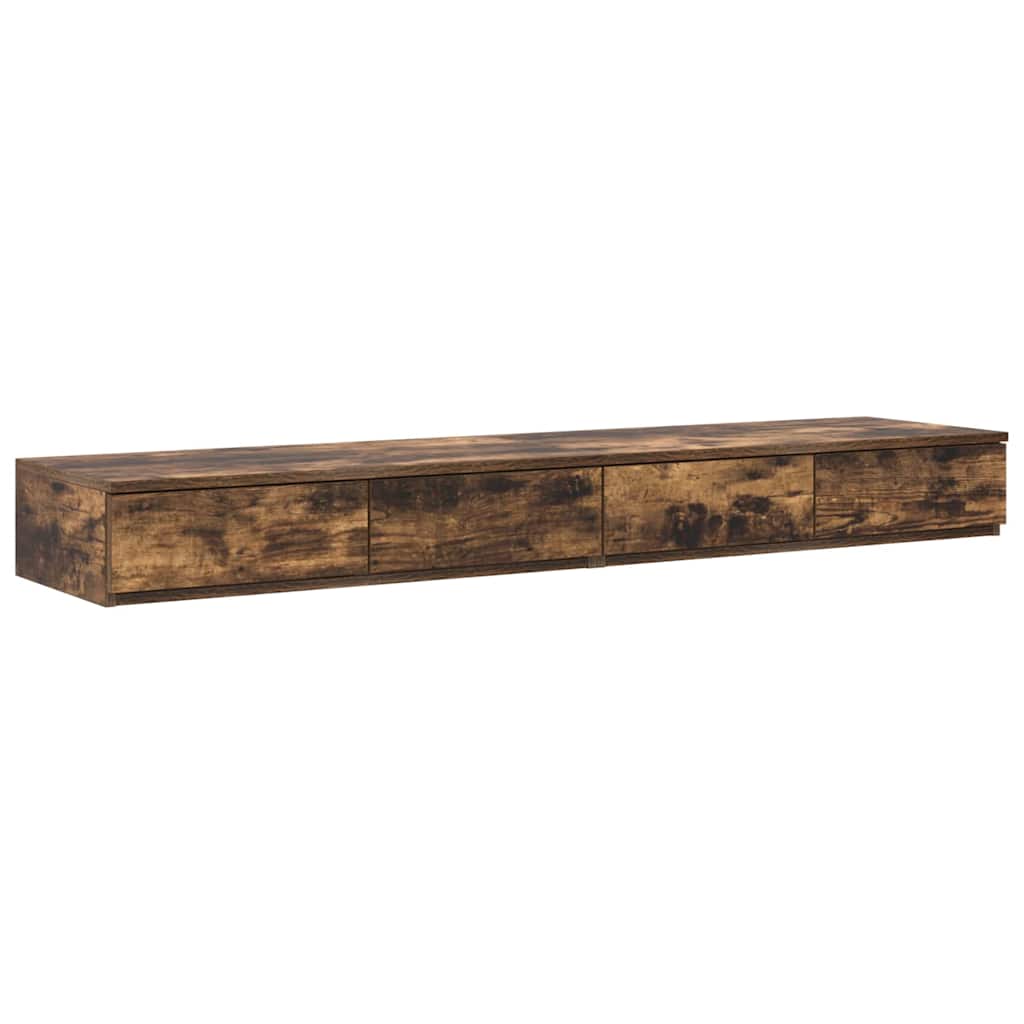 vidaXL Bettschubladen Geräucherte Eiche 135 x 36,5 x 16,5 cm