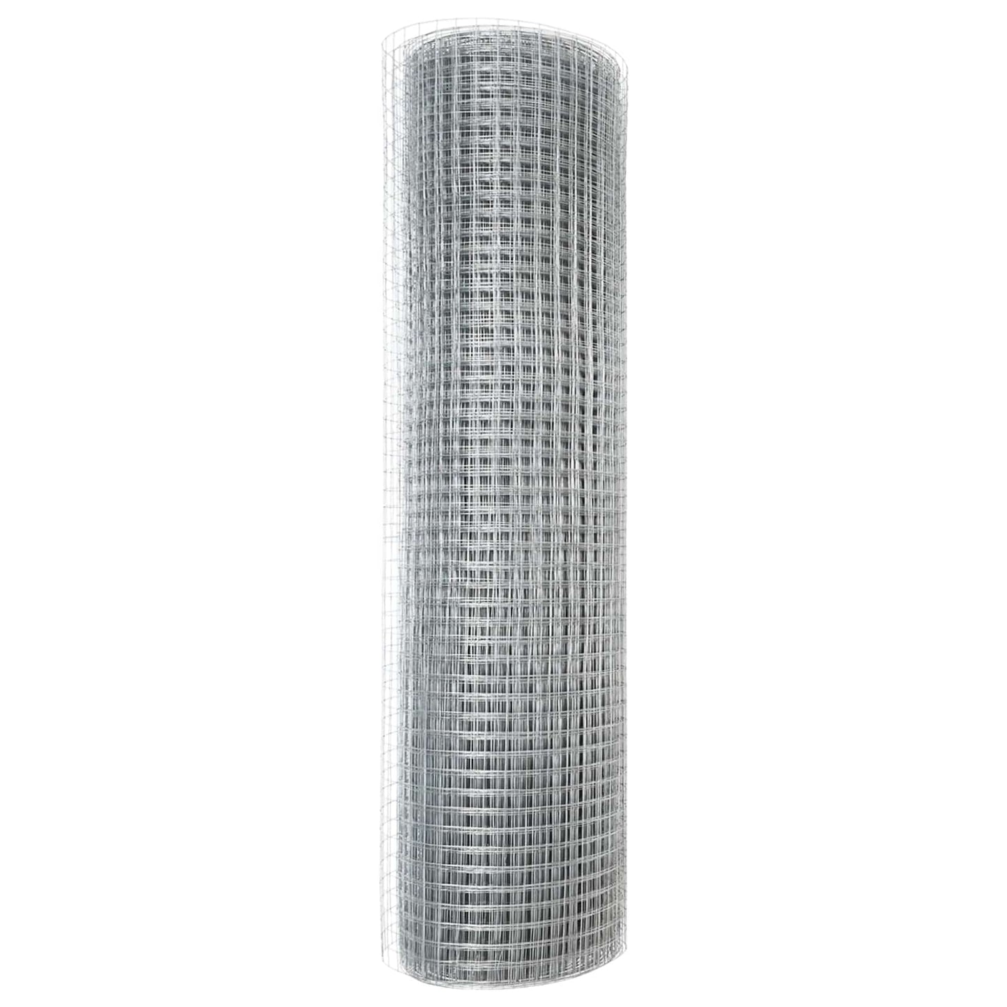 vidaXL Geschweißter Drahtzaun Silber 0,8 x 10 m