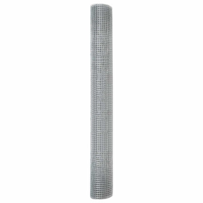 vidaXL Geschweißter Drahtzaun Silber 1,4 x 10 m