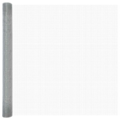 vidaXL Geschweißter Drahtzaun Silber 1,6 x 10 m