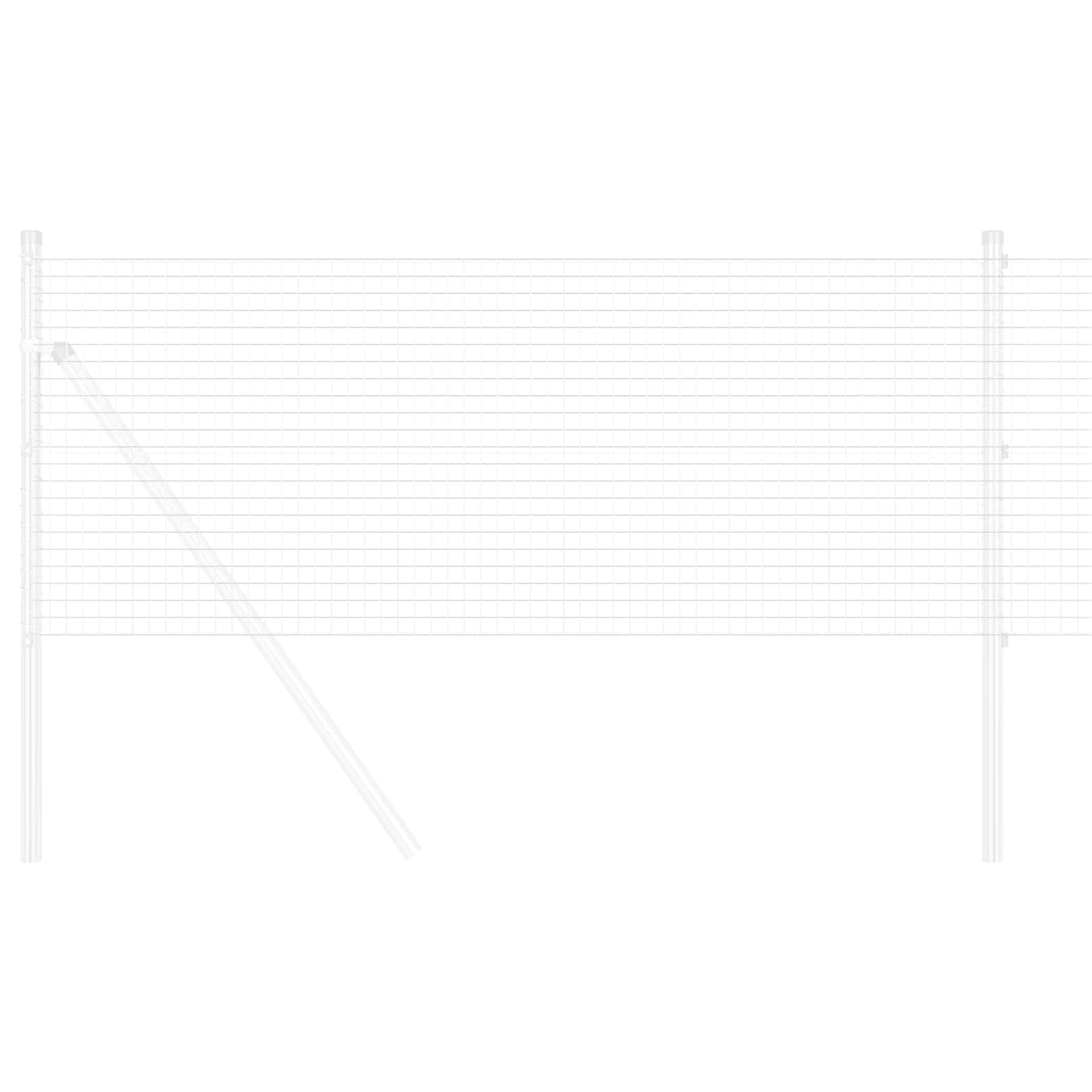 Geschweißter Drahtzaun Silber 0,8 x 25 m