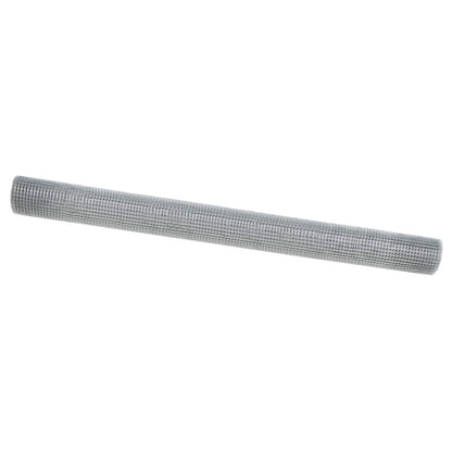 vidaXL Geschweißter Drahtzaun Silber 1.6 x 25 m
