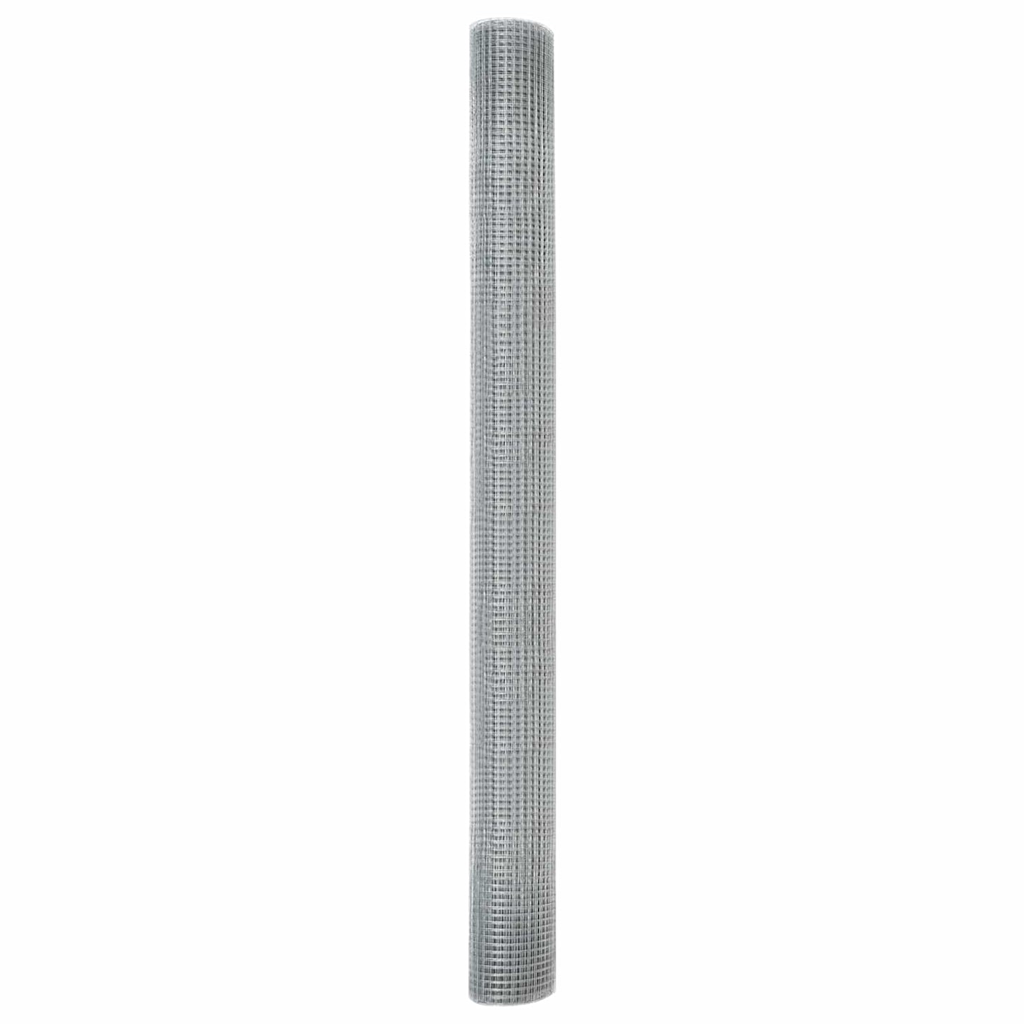vidaXL Geschweißter Drahtzaun Silber 1.6 x 25 m