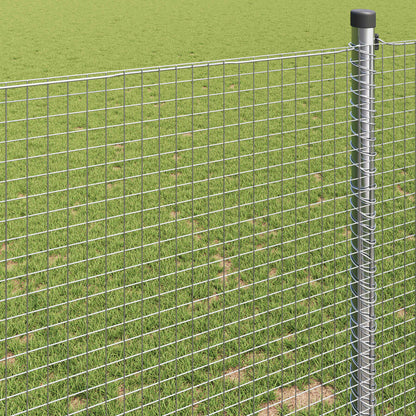 vidaXL Geschweißter Drahtzaun Silber 1 x 50 m