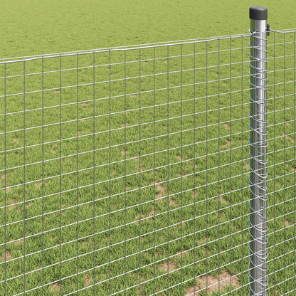 vidaXL Geschweißter Drahtzaun Silber 1 x 50 m