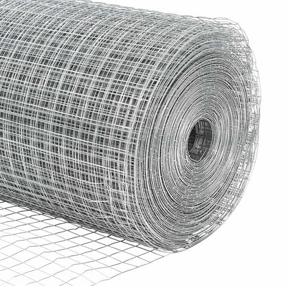 vidaXL Geschweißter Drahtzaun Silber 1,2 x 50 m
