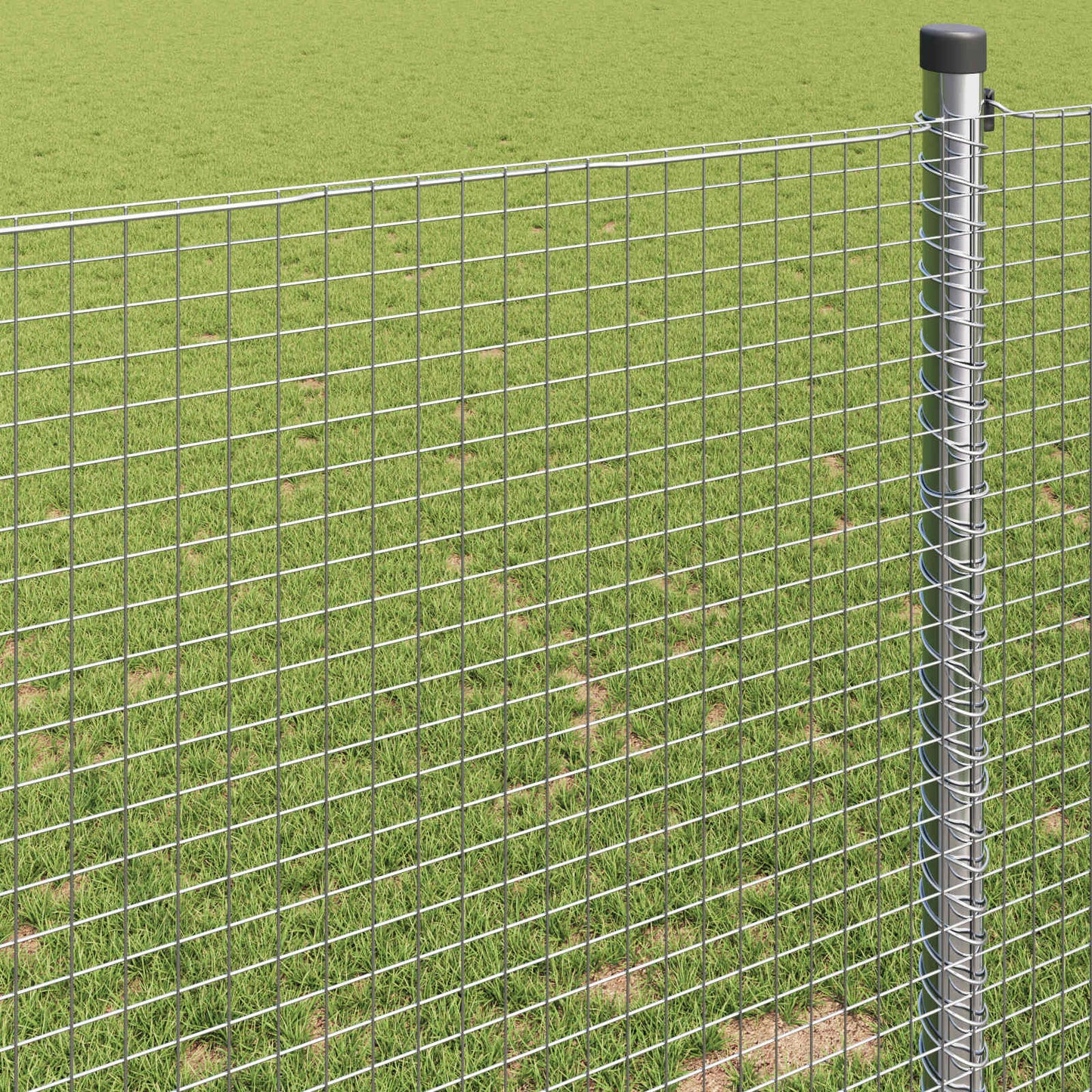 vidaXL Geschweißter Drahtzaun Silber 1,4 x 50 m