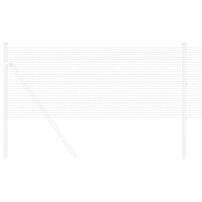 vidaXL Geschweißter Drahtzaun Silber 1,4 x 50 m