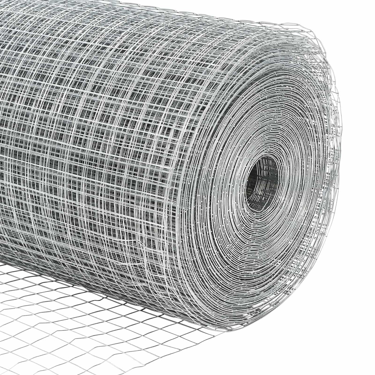 vidaXL Geschweißter Drahtzaun Silber 0,5 x 100 m