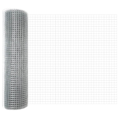 vidaXL Geschweißter Drahtzaun Silber 0,5 x 100 m