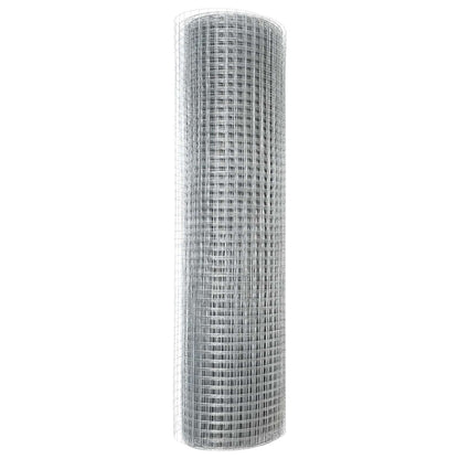 vidaXL Geschweißter Drahtzaun Silber 0,5 x 100 m