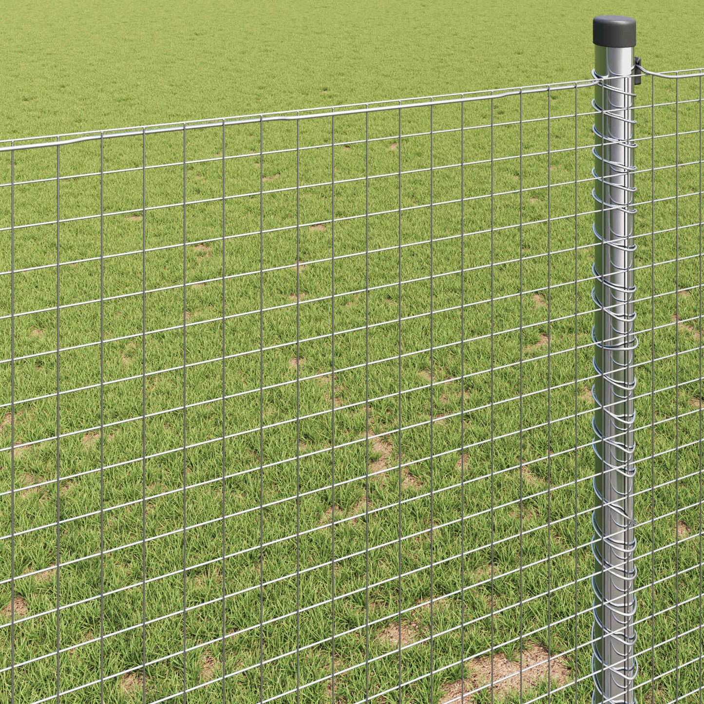 vidaXL Geschweißter Drahtzaun Silber 0,8 x 100 m