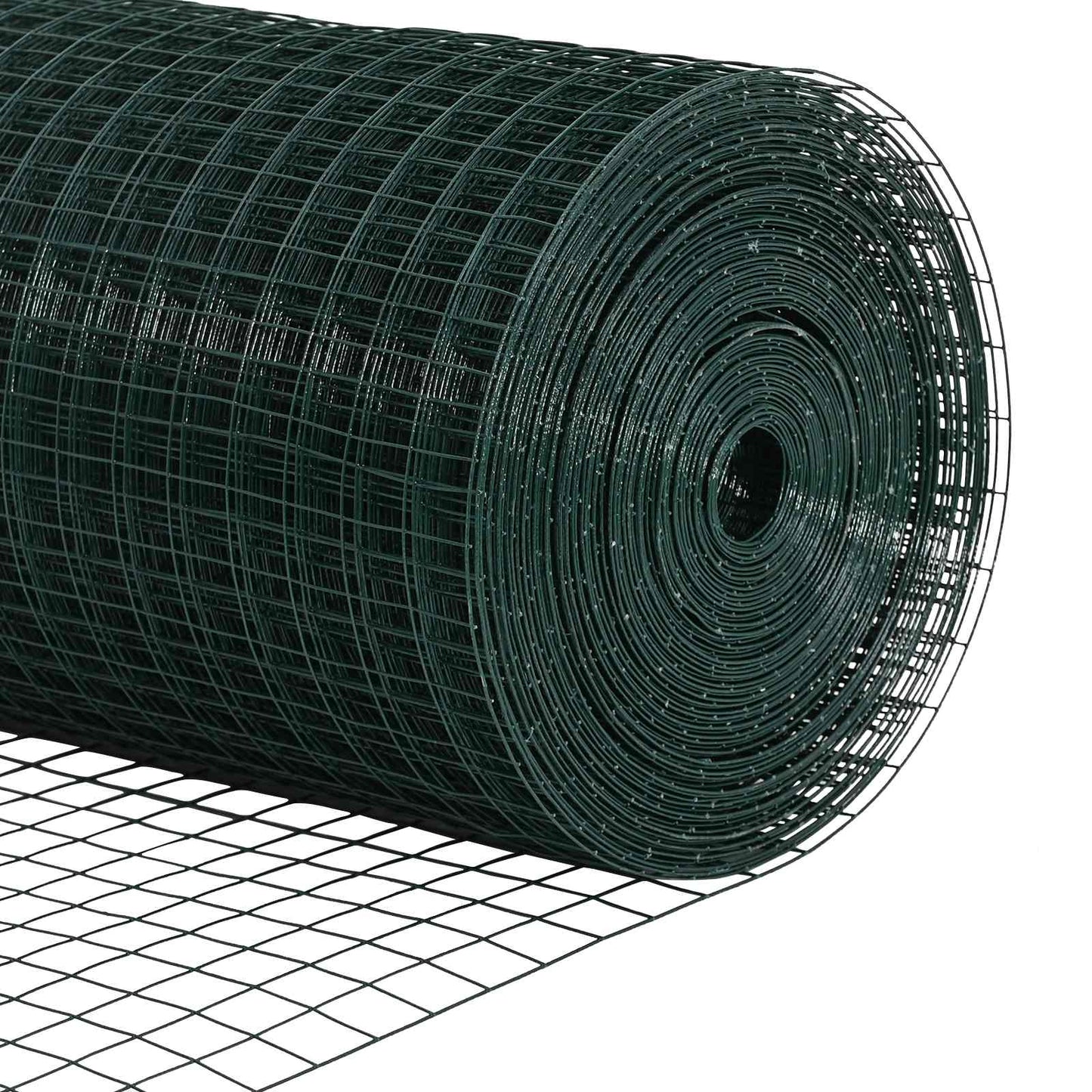vidaXL Geschweißter Drahtzaun Grün 0,6 x 10 m