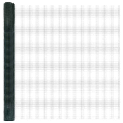 vidaXL Geschweißter Drahtzaun Grün 1,6 x 10 m