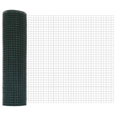 vidaXL Geschweißter Drahtzaun Grün 0,4 x 25 m