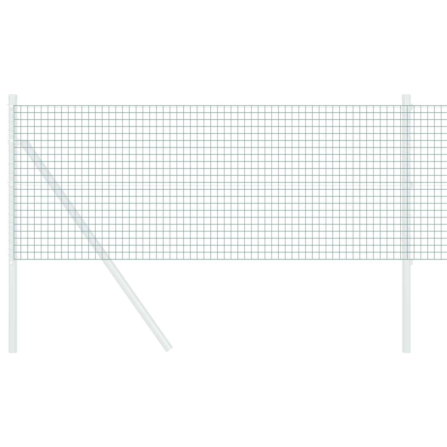 vidaXL Geschweißter Drahtzaun Grün 0,8 x 25 m