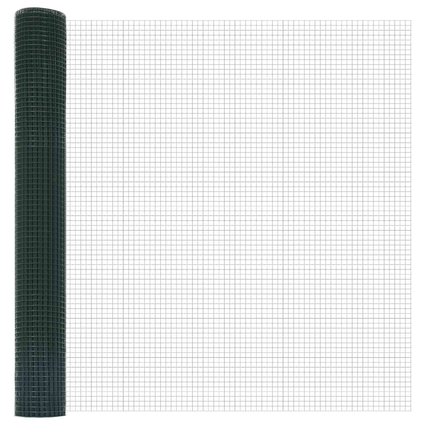 vidaXL Geschweißter Drahtzaun Grün 1,2 x 25 m