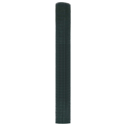vidaXL Geschweißter Drahtzaun Grün 1,2 x 25 m