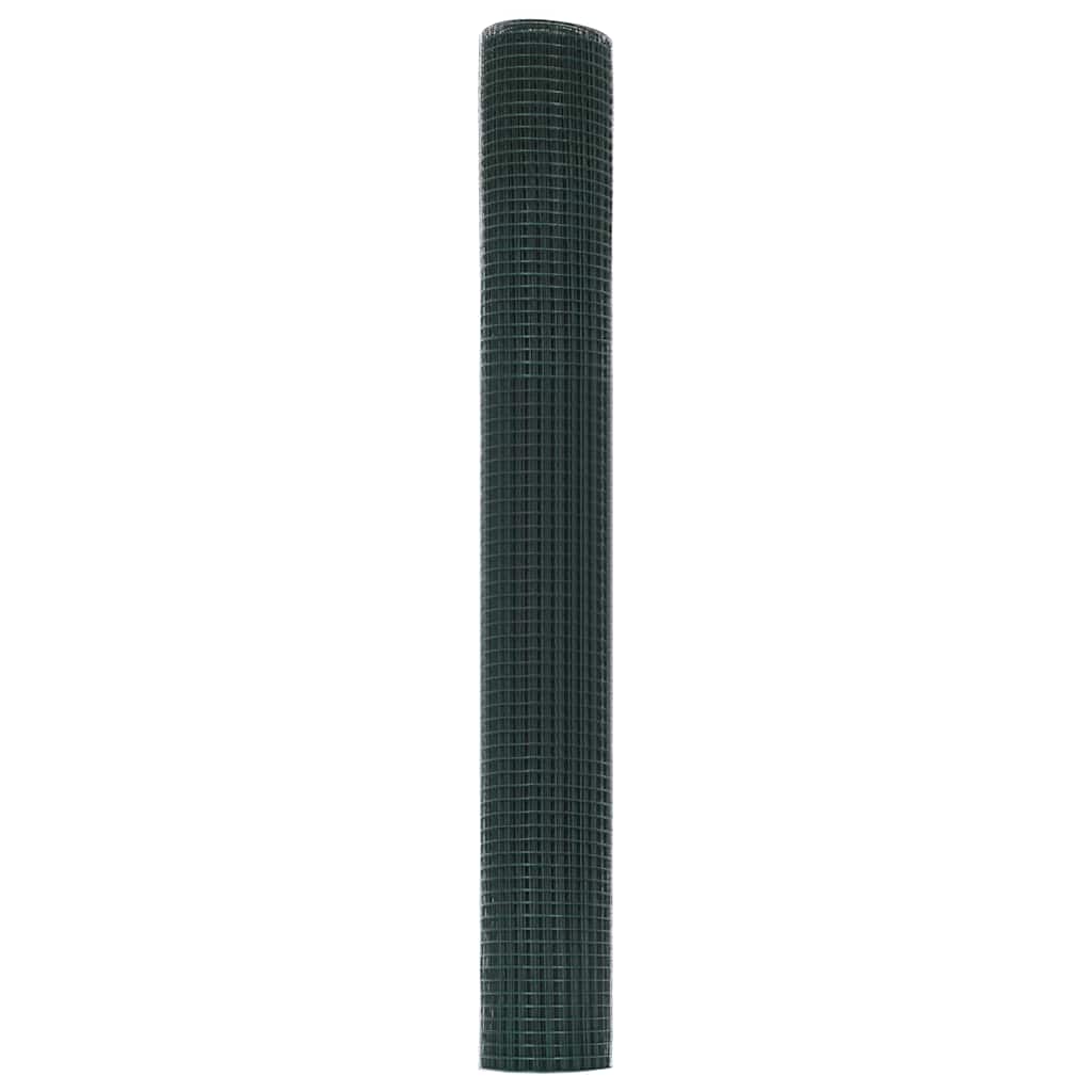 vidaXL Geschweißter Drahtzaun Grün 1,2 x 50 m