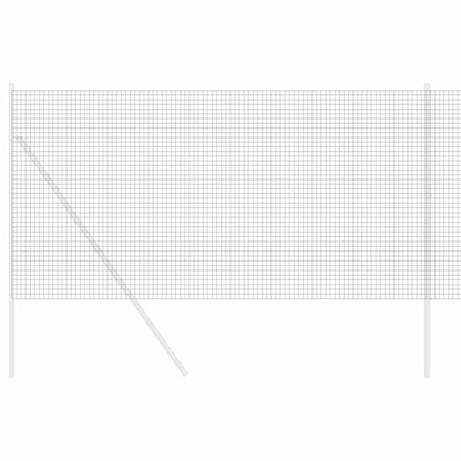 vidaXL Geschweißter Drahtzaun Grau 1,4 x 10 m