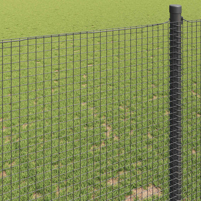vidaXL Geschweißter Drahtzaun Grau 1,6 x 10 m