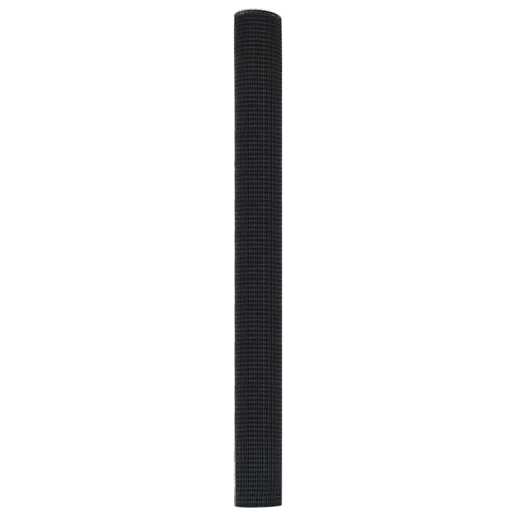 vidaXL Geschweißter Drahtzaun Grau 1,6 x 10 m