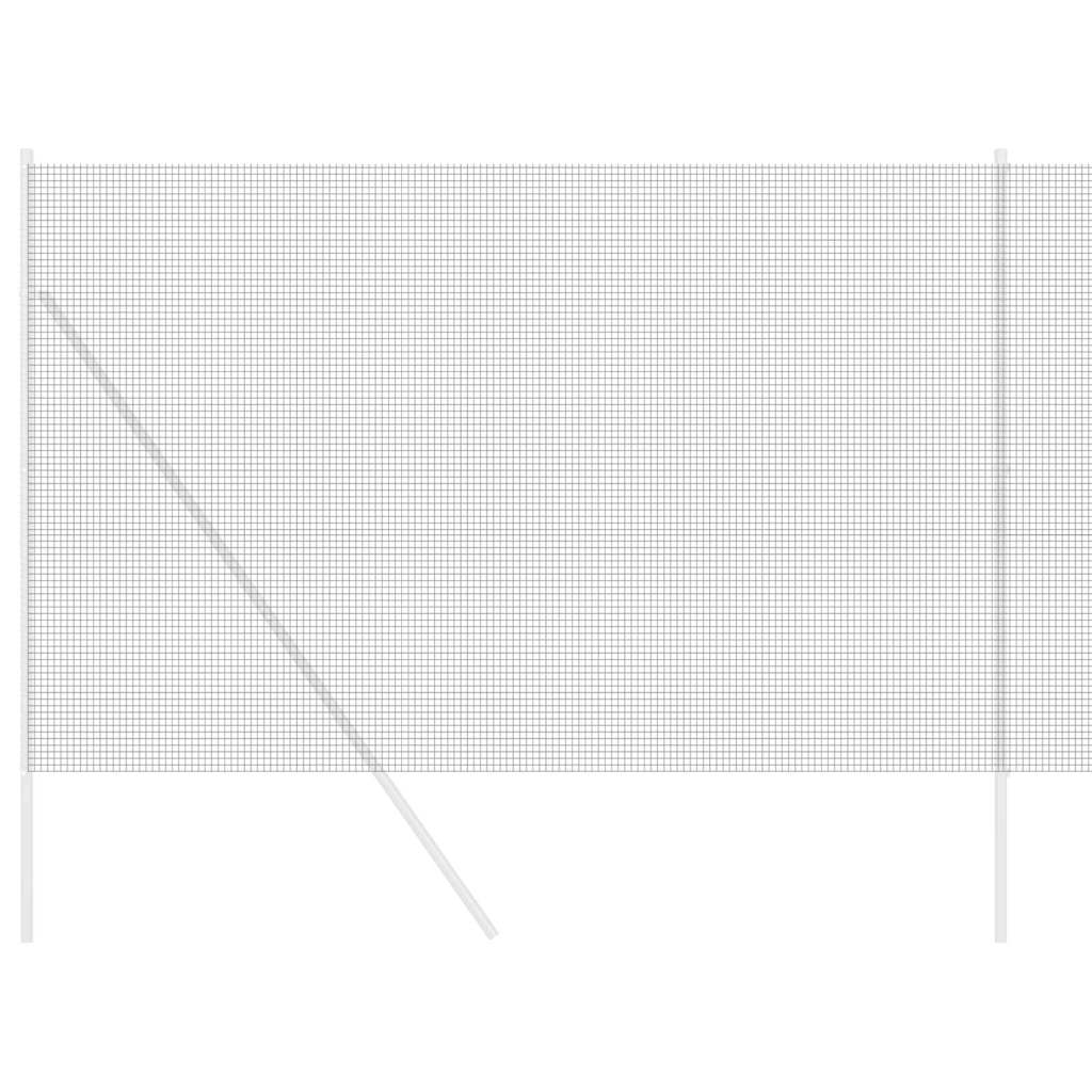 vidaXL Geschweißter Drahtzaun Grau 1,6 x 10 m