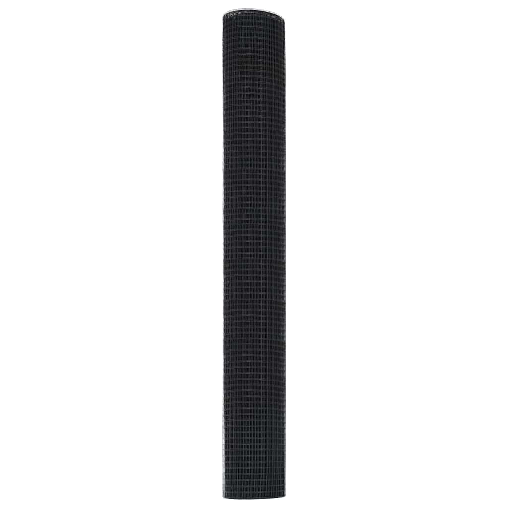 vidaXL Geschweißter Drahtzaun Grau 1,4 x 50 m