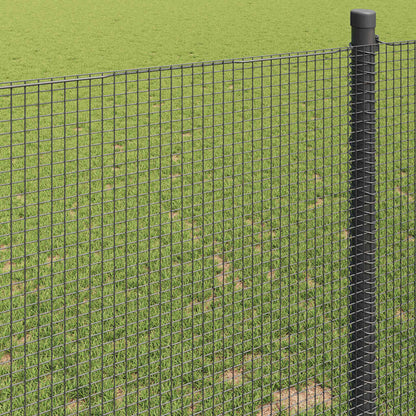 vidaXL Geschweißter Drahtzaun Grau 0,8 x 100 m