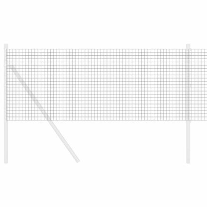 vidaXL Geschweißter Drahtzaun Grau 0,8 x 100 m