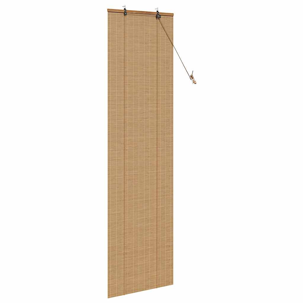 vidaXL Rollo mit Vorhängen Braun 60 x 220 cm Bambus