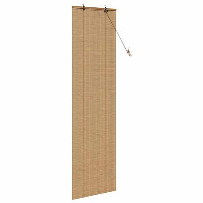vidaXL Rollo mit Vorhängen Braun 60 x 220 cm Bambus