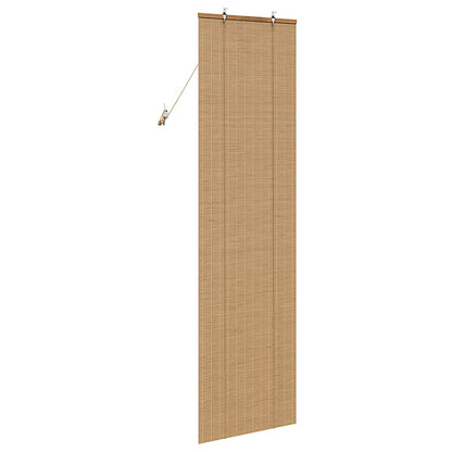 vidaXL Rollo mit Vorhängen Braun 60 x 220 cm Bambus