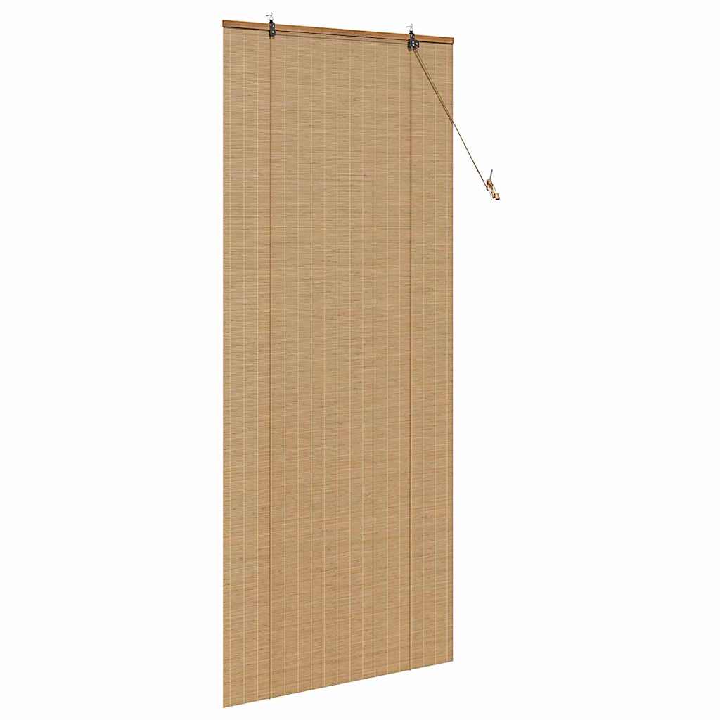 vidaXL Rollo mit Vorhängen Braun 90 x 220 cm Bambus