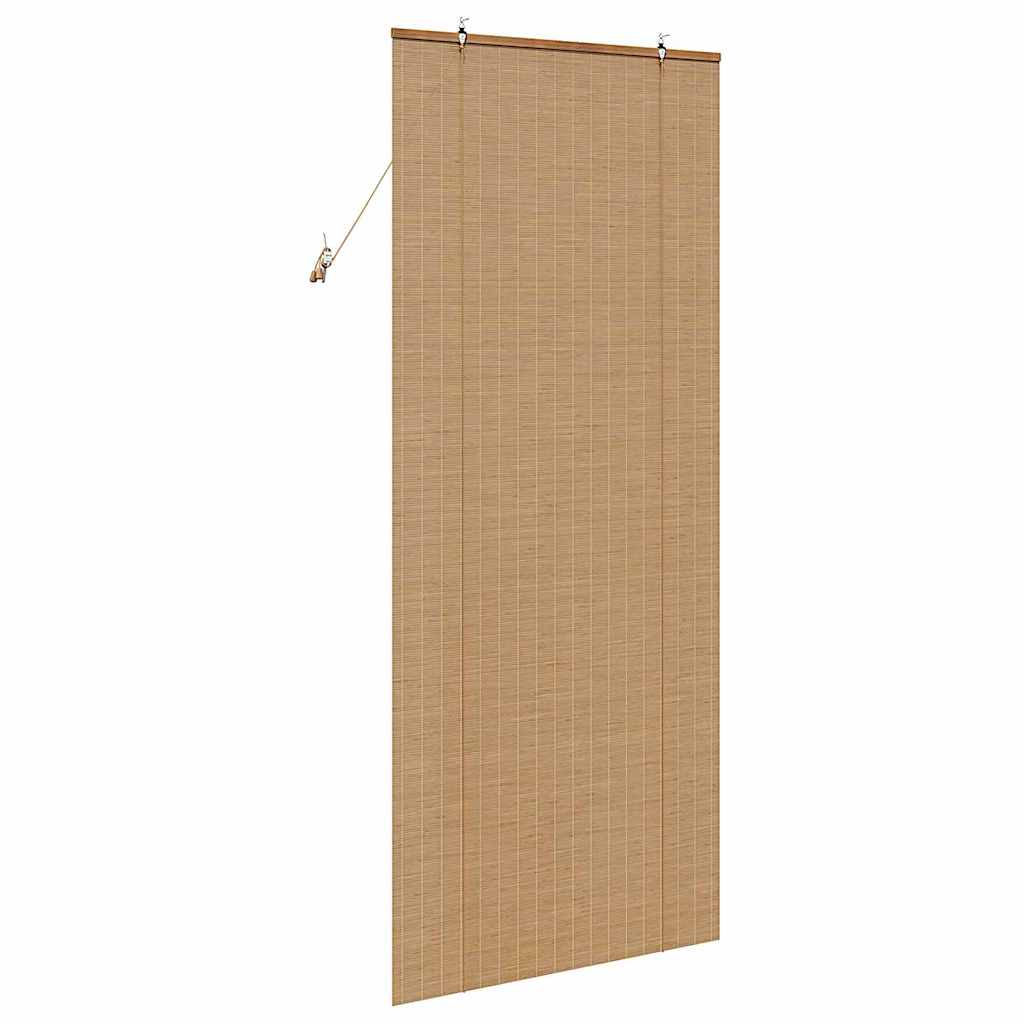 vidaXL Rollo mit Vorhängen Braun 90 x 220 cm Bambus