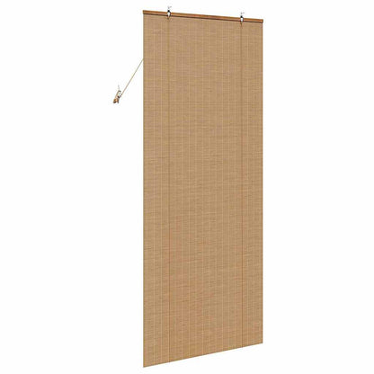 vidaXL Rollo mit Vorhängen Braun 90 x 220 cm Bambus