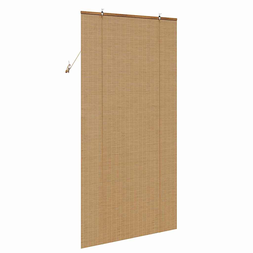 vidaXL Rollo mit Vorhängen Braun 110 x 220 cm Bambus