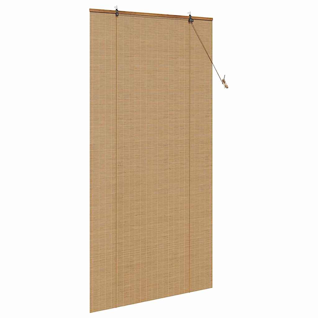 vidaXL Rollo mit Vorhängen Braun 120 x 220 cm Bambus