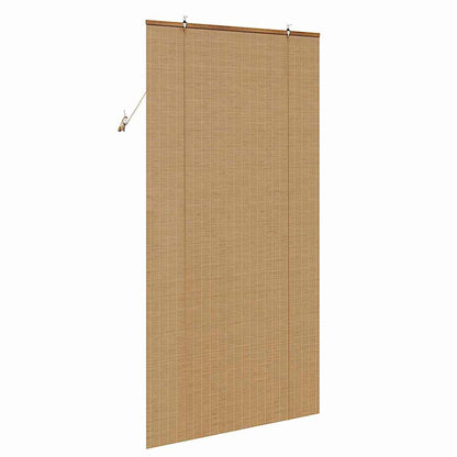 vidaXL Rollo mit Vorhängen Braun 120 x 220 cm Bambus