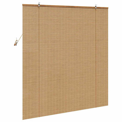vidaXL Rollo mit Vorhängen Braun 140 x 160 cm Bambus