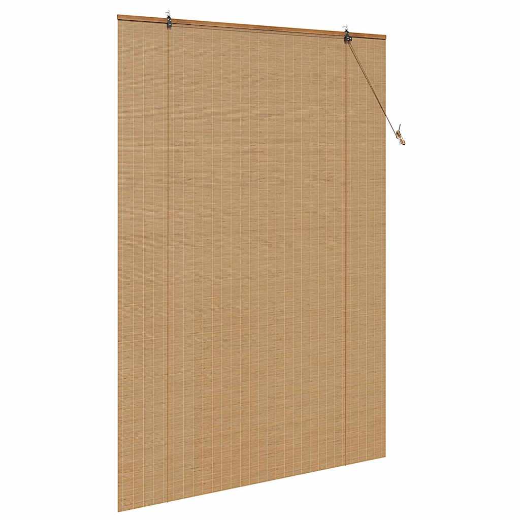vidaXL Rollo mit Vorhängen Braun 140 x 220 cm Bambus