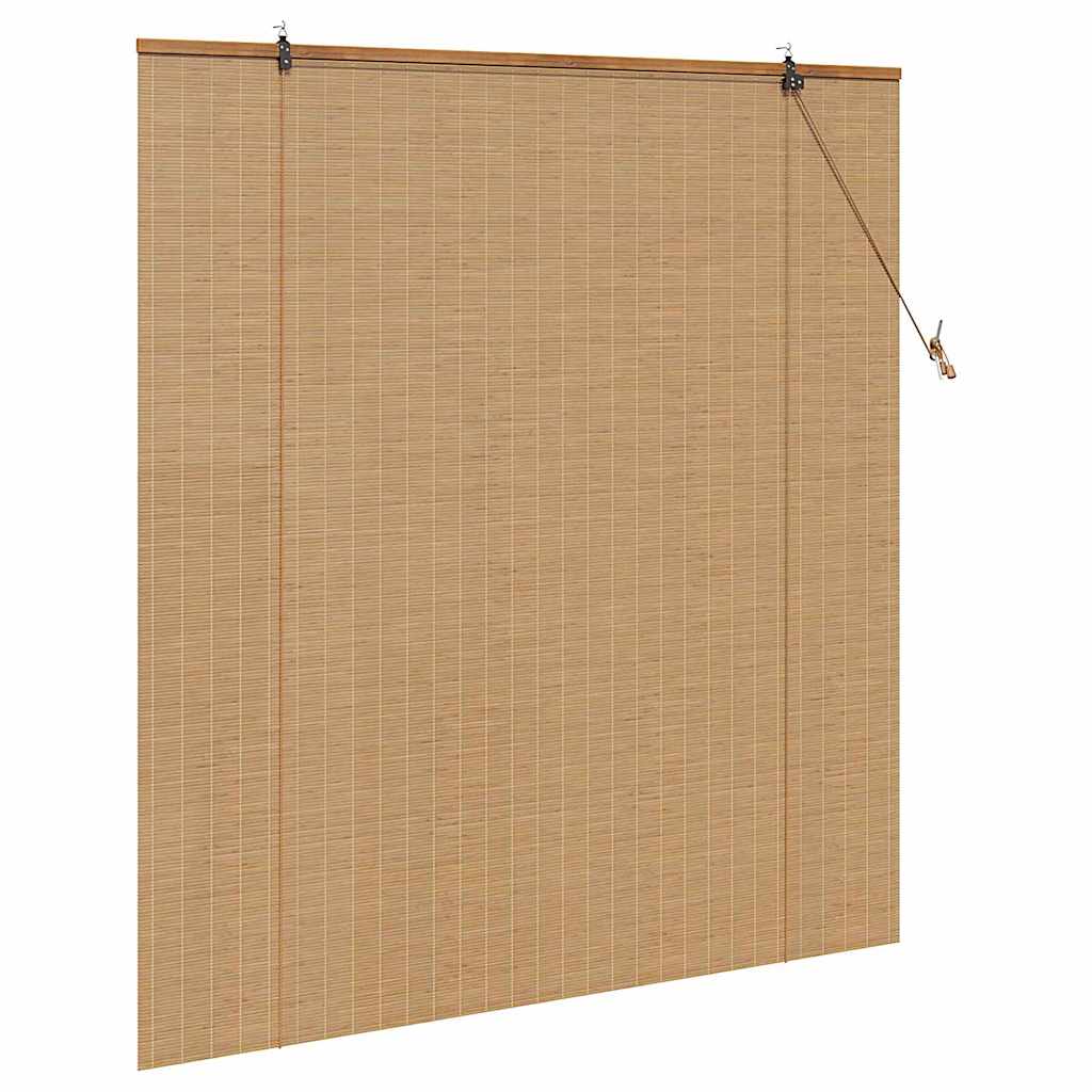 vidaXL Rollo mit Vorhängen Braun 150 x 160 cm Bambus