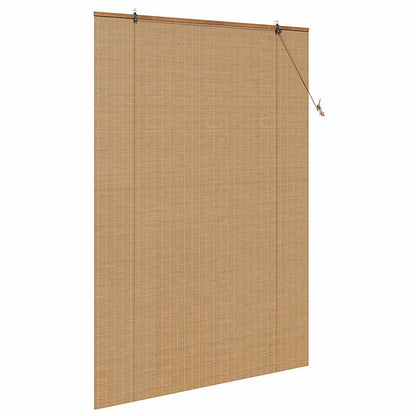 vidaXL Rollo mit Vorhängen Braun 150 x 220 cm Bambus