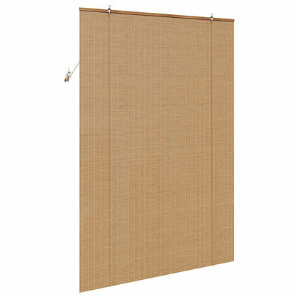 vidaXL Rollo mit Vorhängen Braun 150 x 220 cm Bambus