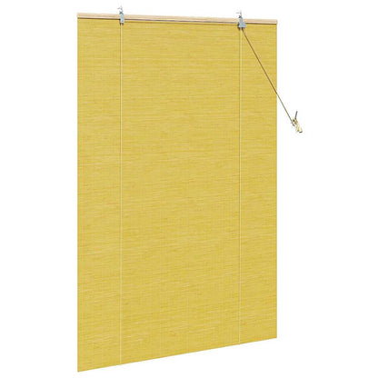 vidaXL Rollo mit Vorhängen Gelb 100 x 160 cm Bambus