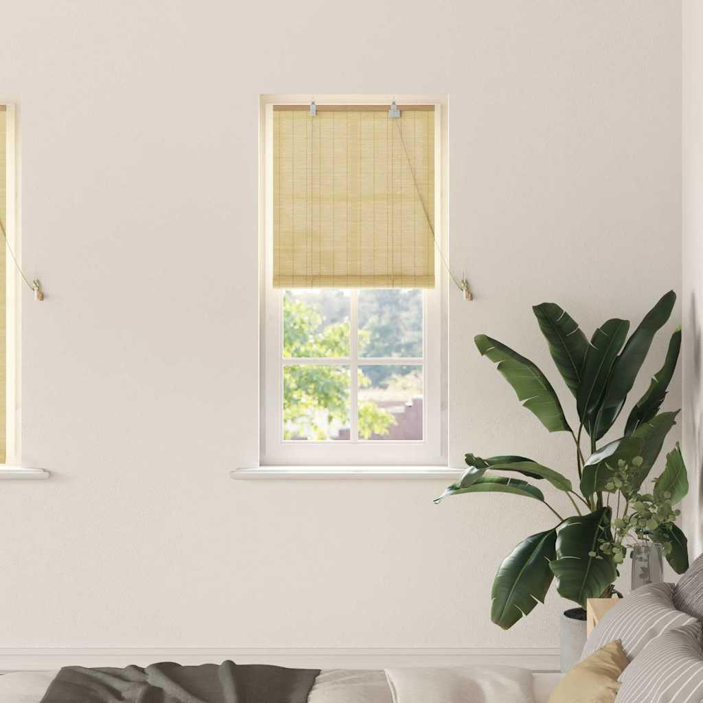 vidaXL Store avec rideaux nature 60 x 160 cm Bambou