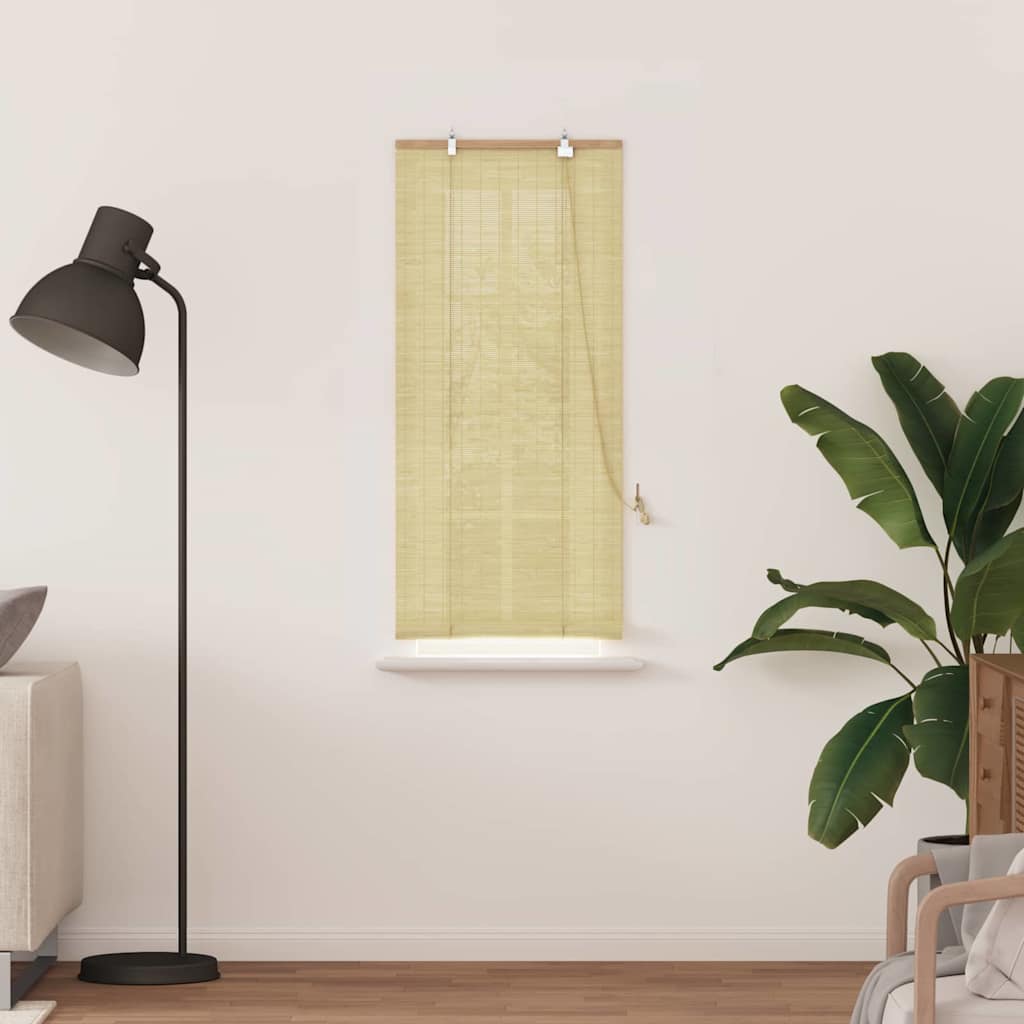 vidaXL Store avec rideaux nature 60 x 160 cm Bambou